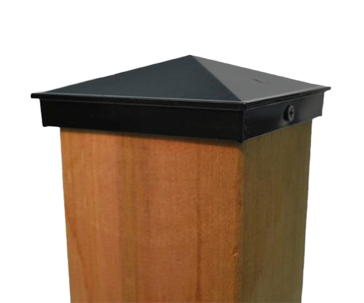 TITAN BUILDING PRODUCTS 6-in x 6-in Post caps Black Aluminum Deck Post Cap