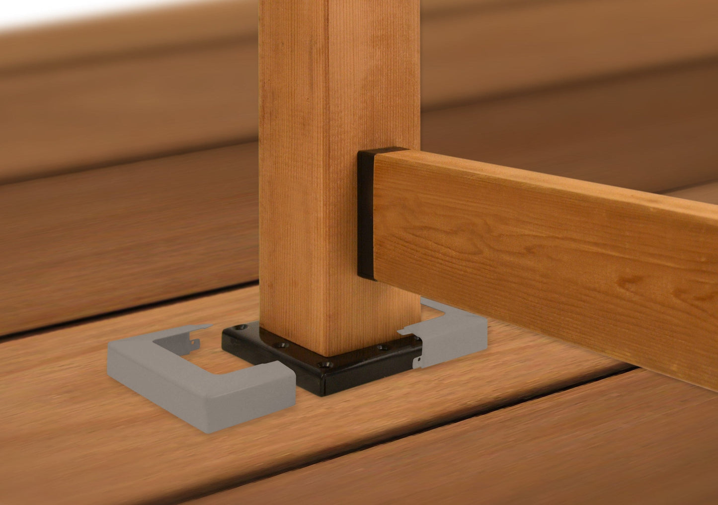 TITAN BUILDING PRODUCTS 4-in x 4-in White Metal Deck Post Base Trim