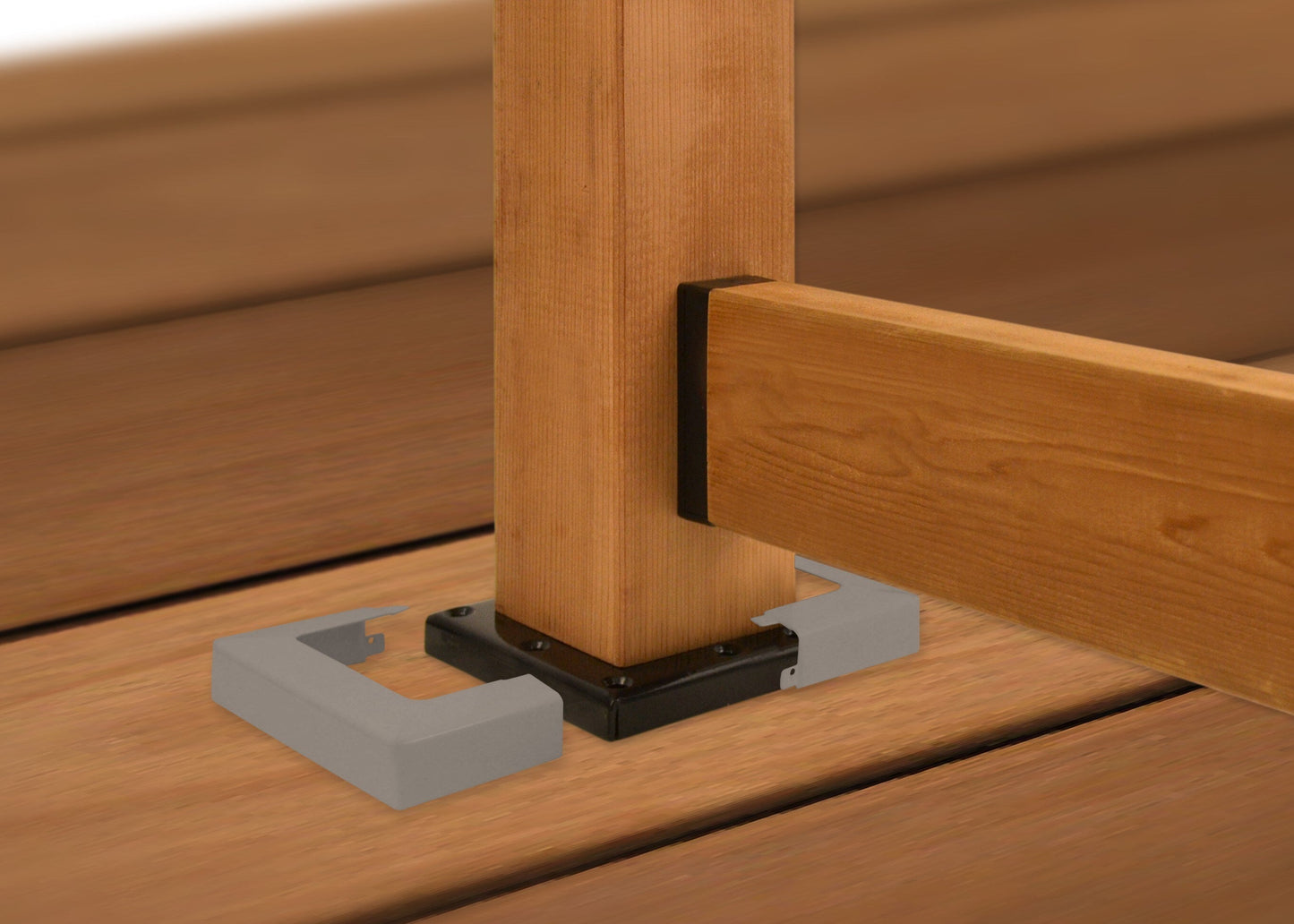 TITAN BUILDING PRODUCTS 6-in x 6-in White Metal Deck Post Base Trim