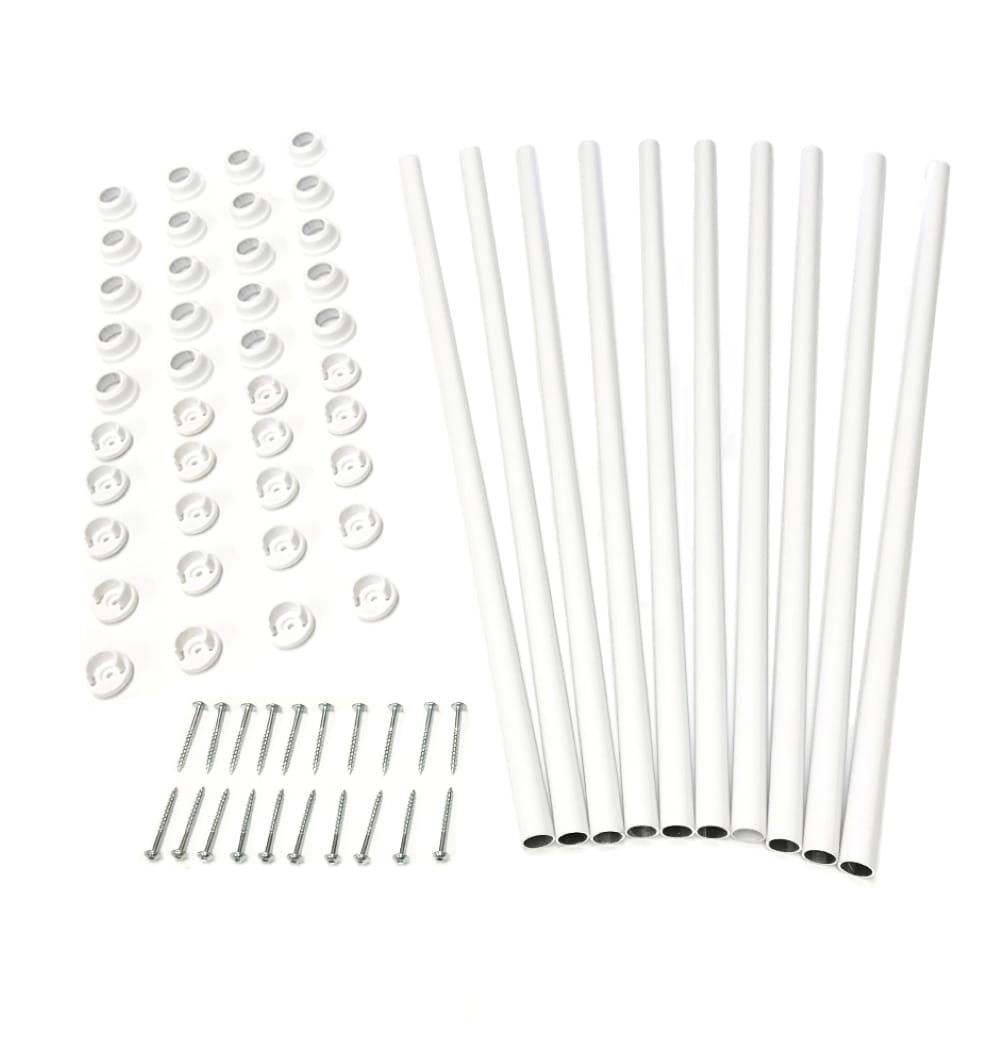 TITAN BUILDING PRODUCTS 3/4-in x 25-in Snap'n Lock Balusters White Aluminum Round Deck Baluster (10-Pack)