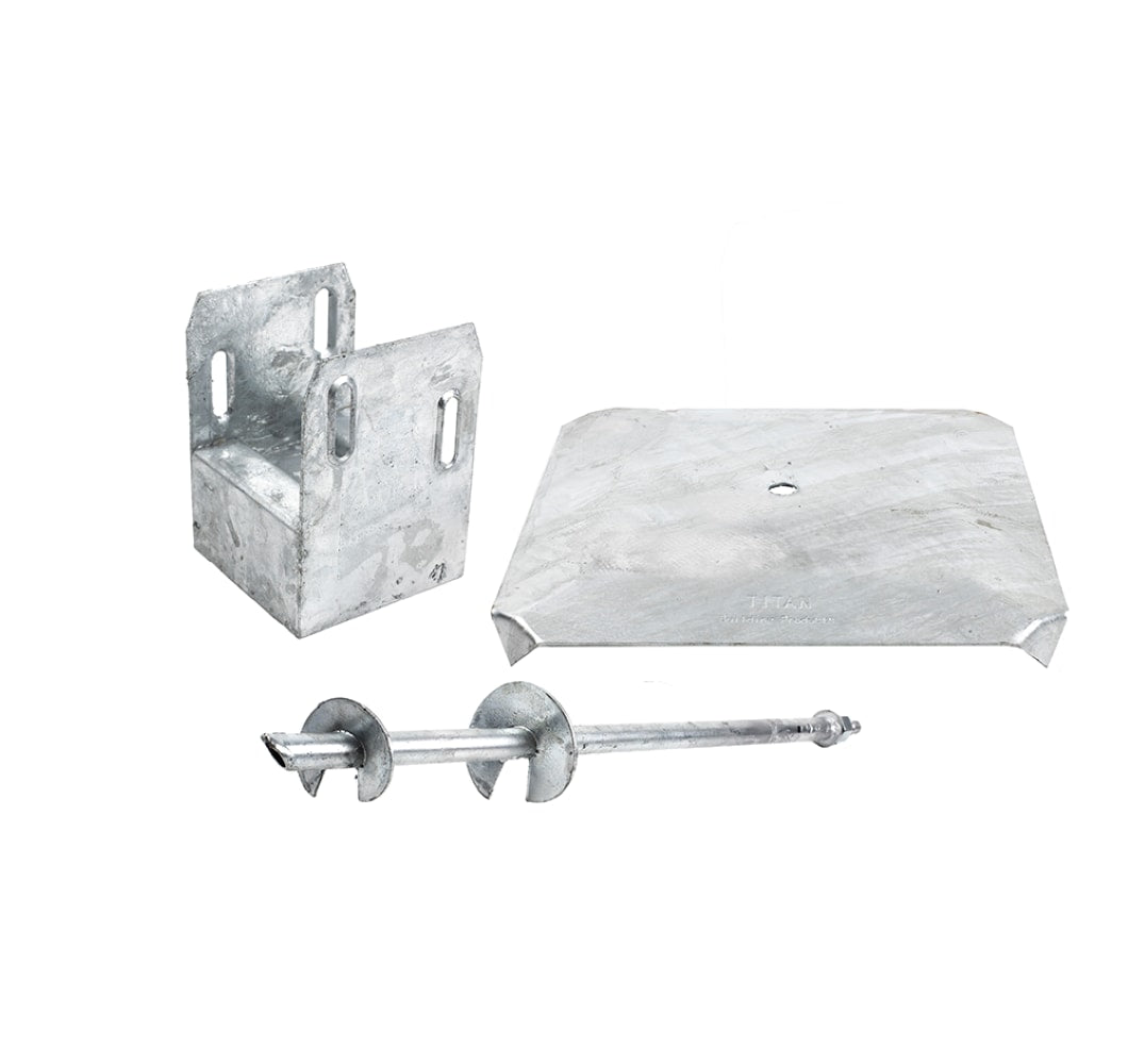 TITAN BUILDING PRODUCTS 27-in x 12.25-in Deck foot anchor Galvanized Steel Support Bracket