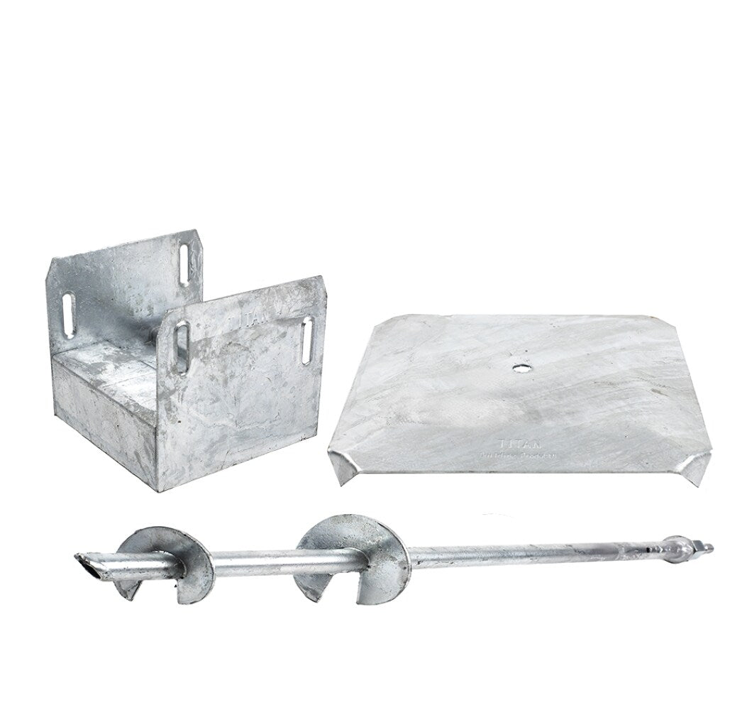 TITAN BUILDING PRODUCTS 51-in x 12.25-in Deck foot anchor Galvanized Steel Support Bracket