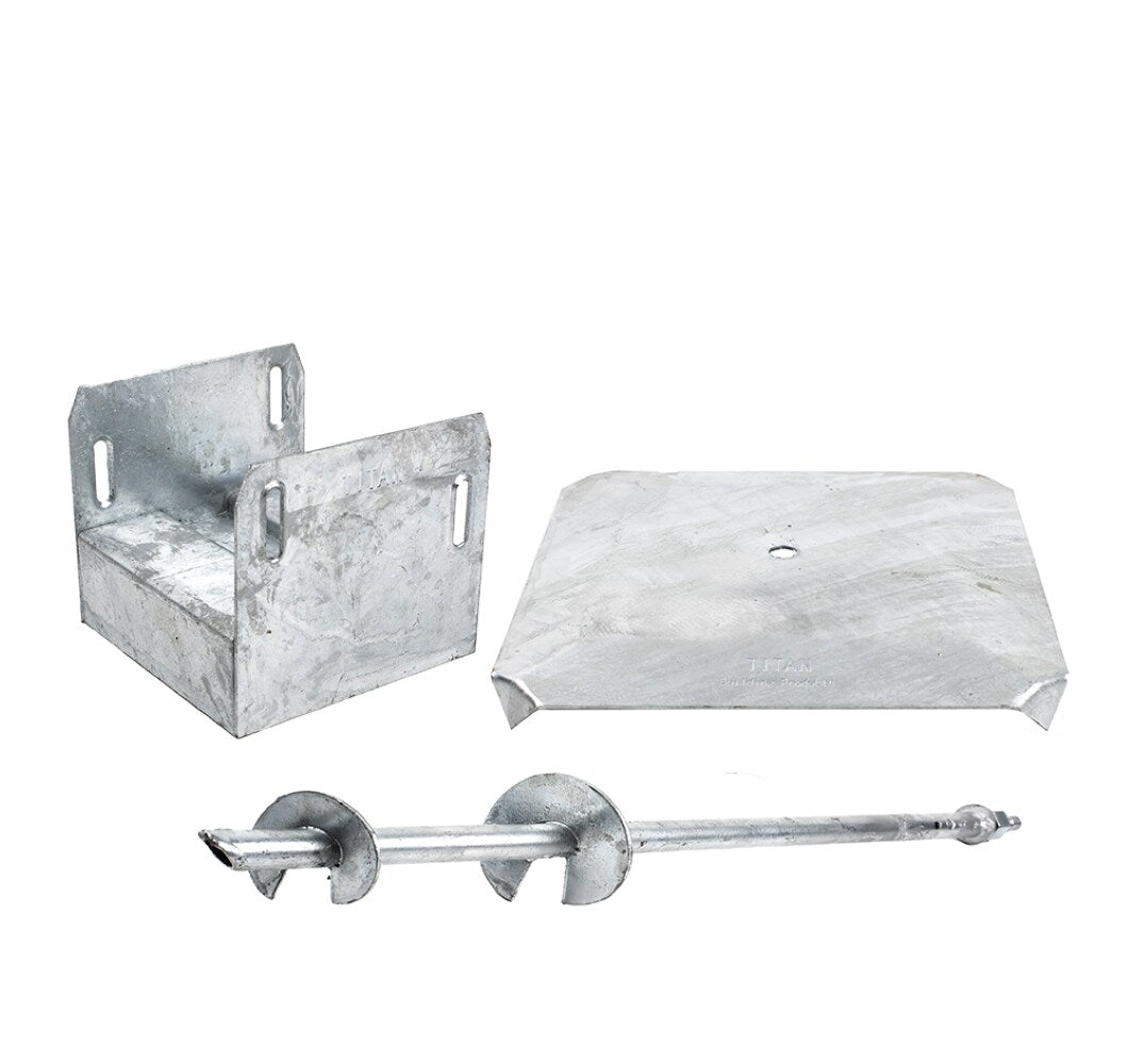 TITAN BUILDING PRODUCTS 39-in x 12.25-in Deck foot anchor Galvanized Steel Support Bracket