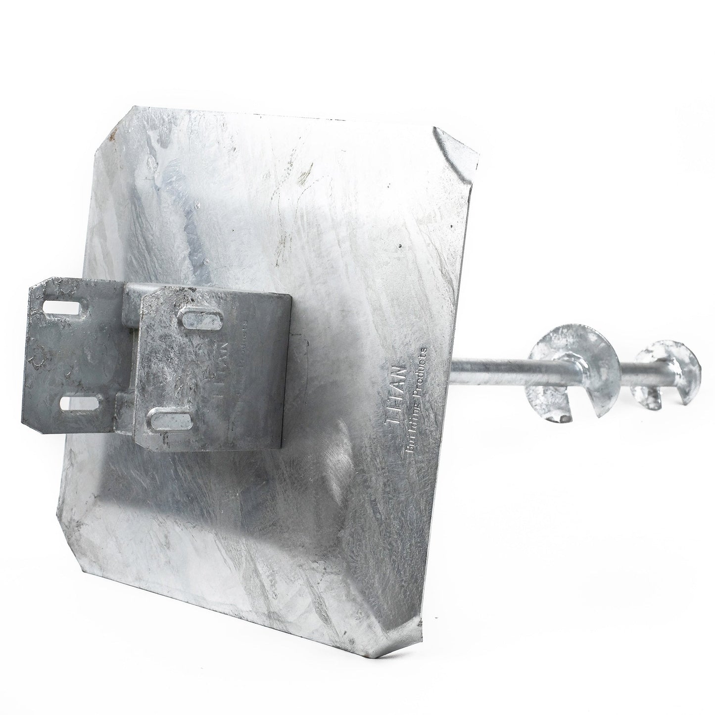 TITAN BUILDING PRODUCTS 12.25-in x 12.25-in Deck foot anchor Galvanized Steel Support Bracket