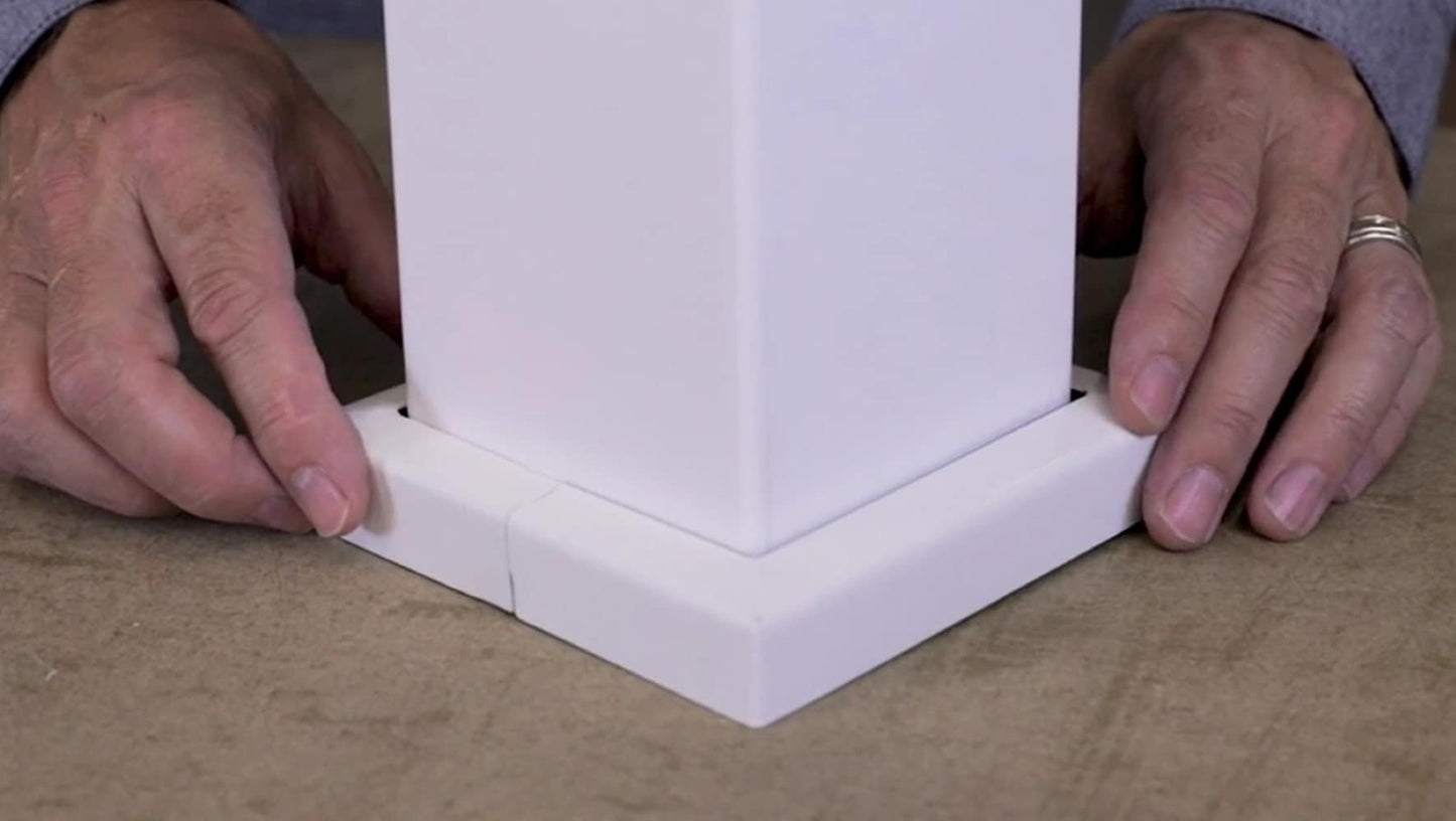 TITAN BUILDING PRODUCTS 6-in x 6-in White Metal Deck Post Base Trim