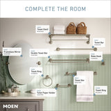 Moen Sage 18-in Spot Resist Brushed Nickel Wall Mount Single Towel Bar
