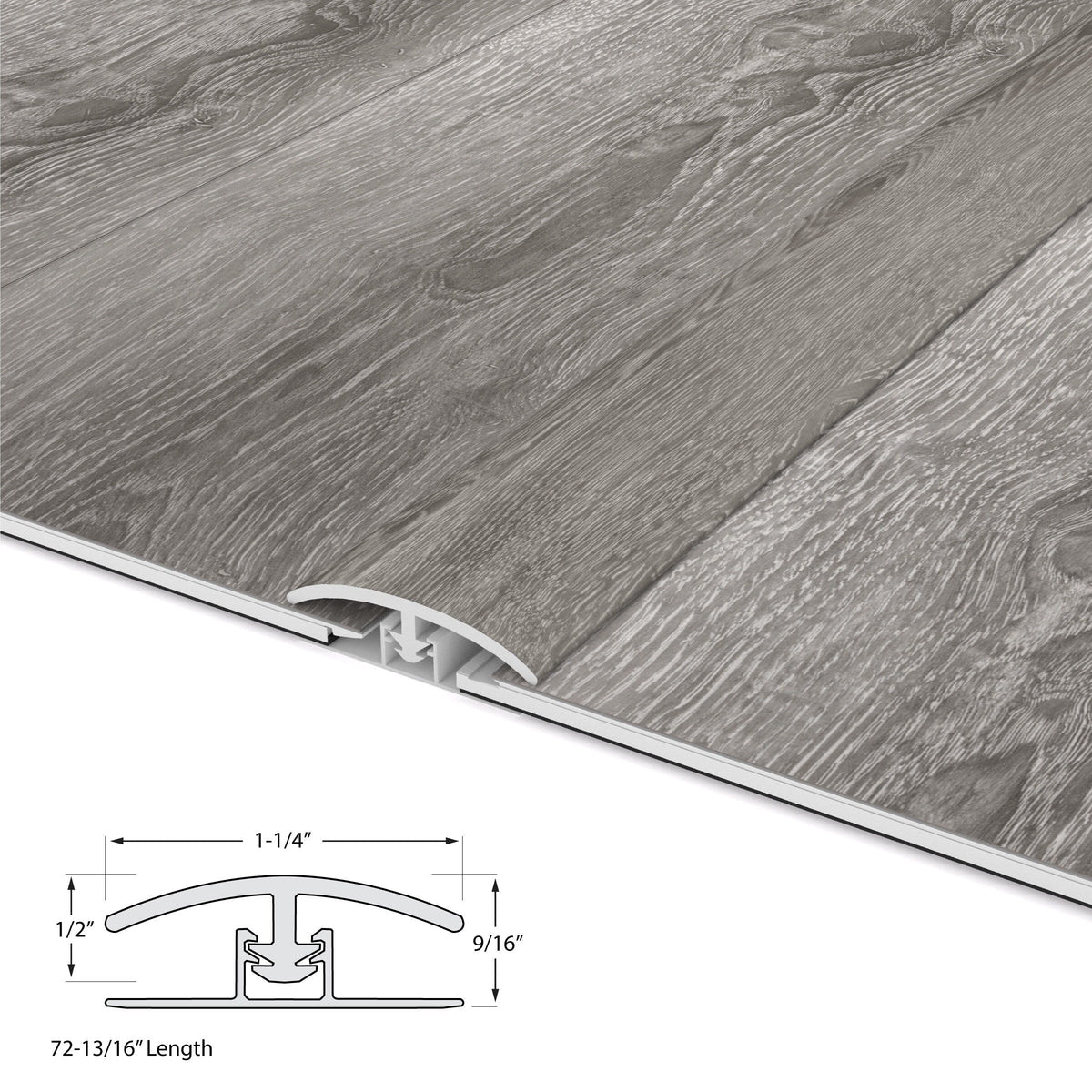 CALI Pro with Mute Step Breakwater Oak 1.25-in x 72-in Vinyl Floor T-Moulding
