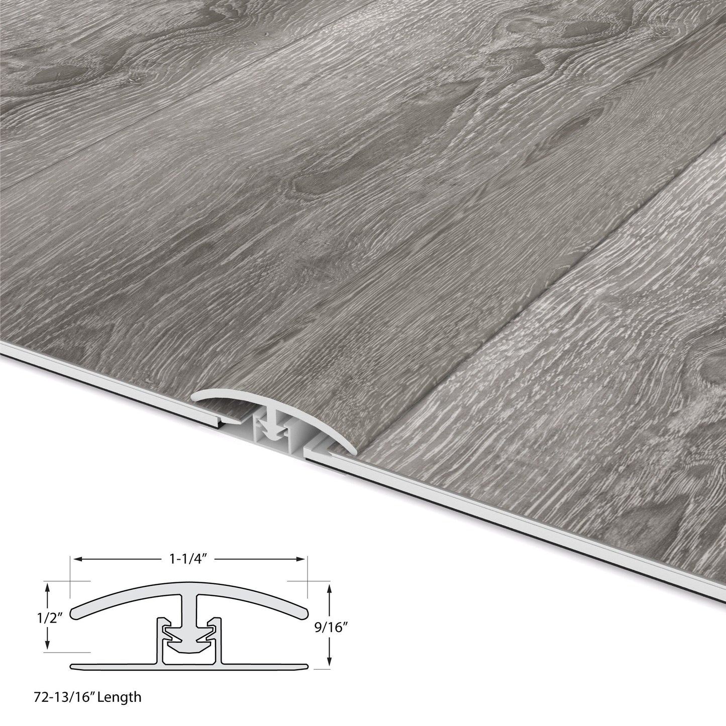CALI Pro with Mute Step Breakwater Oak 1.25-in x 72-in Vinyl Floor T-Moulding