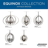 Progress Lighting Equinox 5-Light Gray Transitional Chandelier