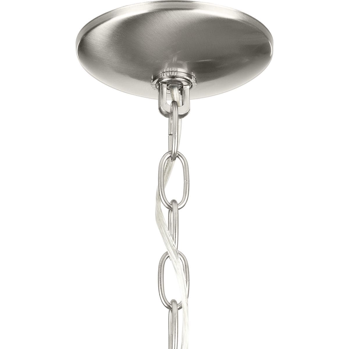 Progress Lighting Gather 3-Light Brushed Nickel Transitional Chandelier