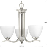 Progress Lighting Laird 3-Light Brushed Nickel Traditional Chandelier