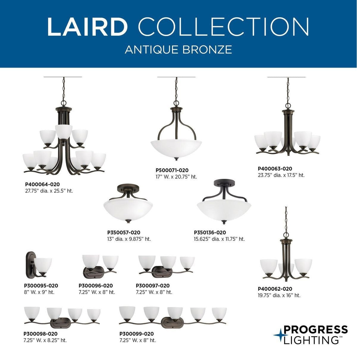 Progress Lighting Laird 9-Light Brushed Nickel Transitional Chandelier