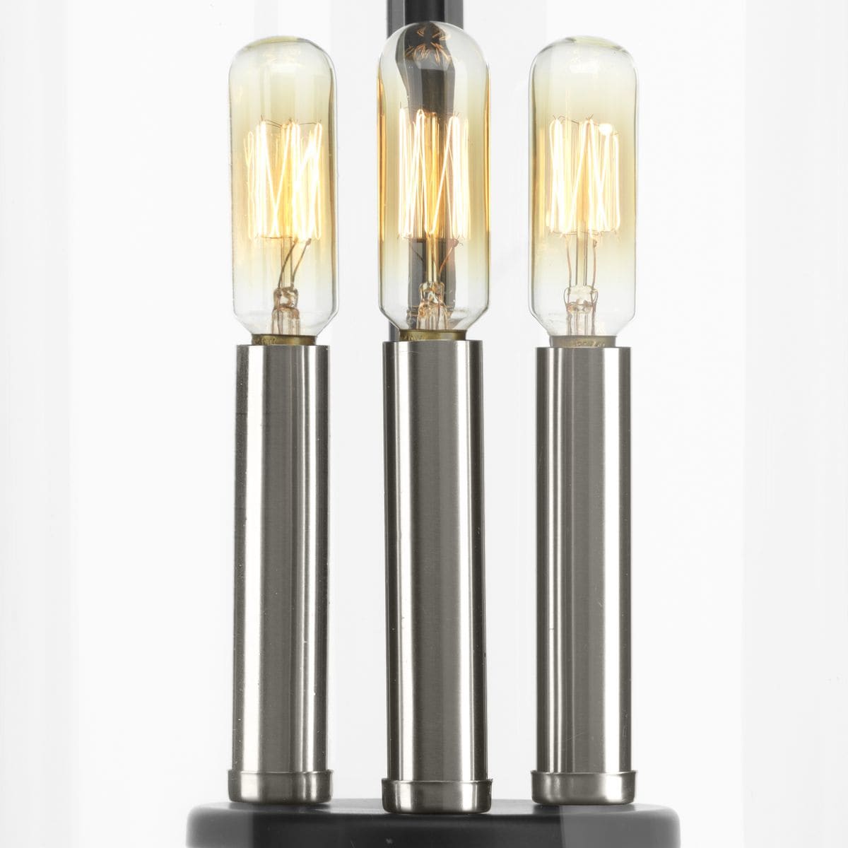 Progress Lighting Squire 3-Light Black Traditional Clear Glass Lantern Mini Indoor/Outdoor Hanging Pendant Light