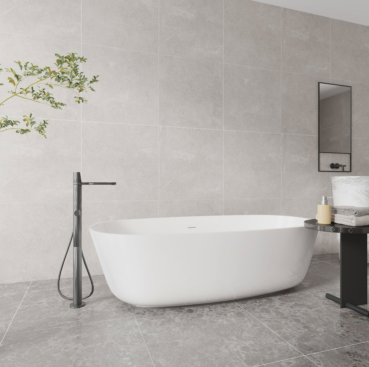 Giorbello Ambience Natural Ivory 24-in x 24-in Matte Porcelain Stone Look Floor Tile (12-sq. ft/ Carton)