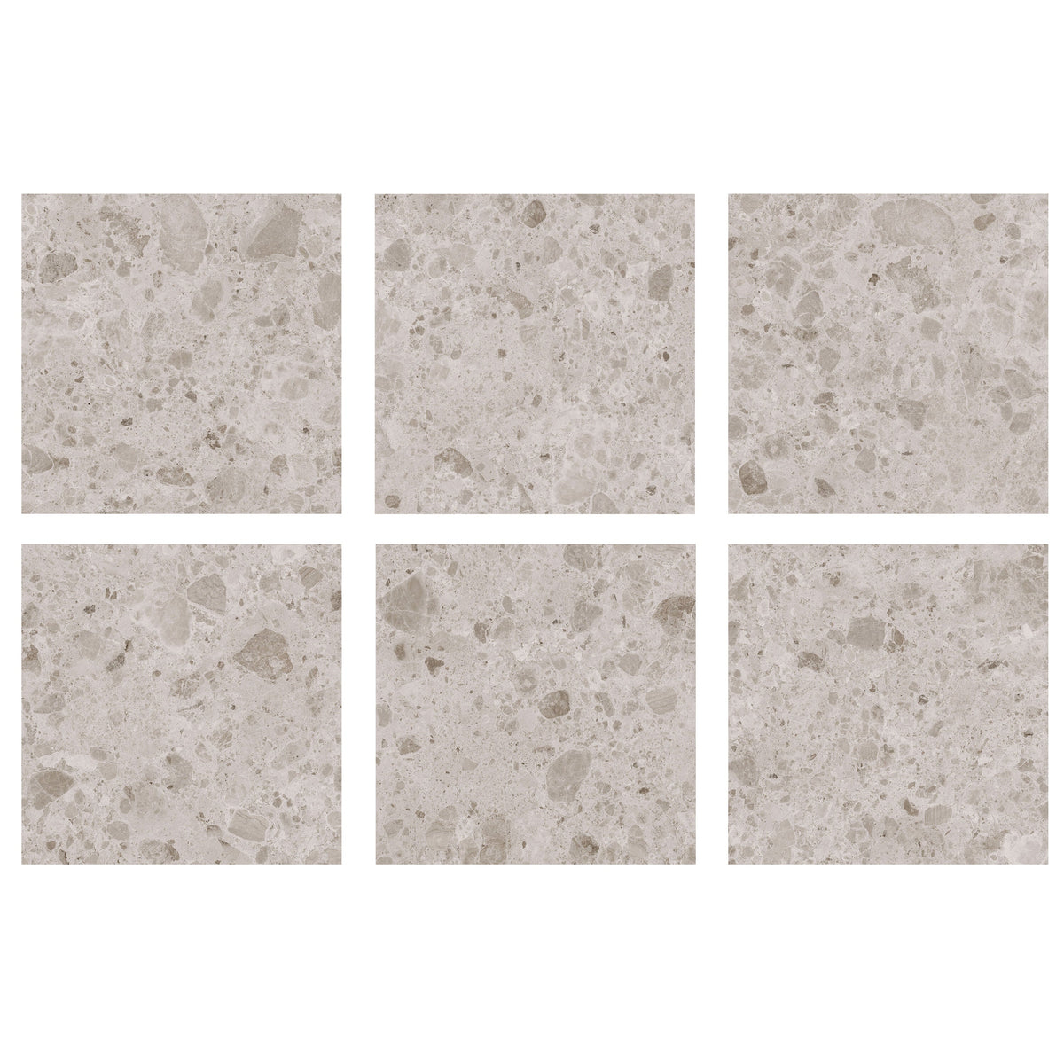 Giorbello Ambience Terrazzo Ivory 24-in x 24-in Matte Porcelain Stone Look Floor Tile (12-sq. ft/ Carton)