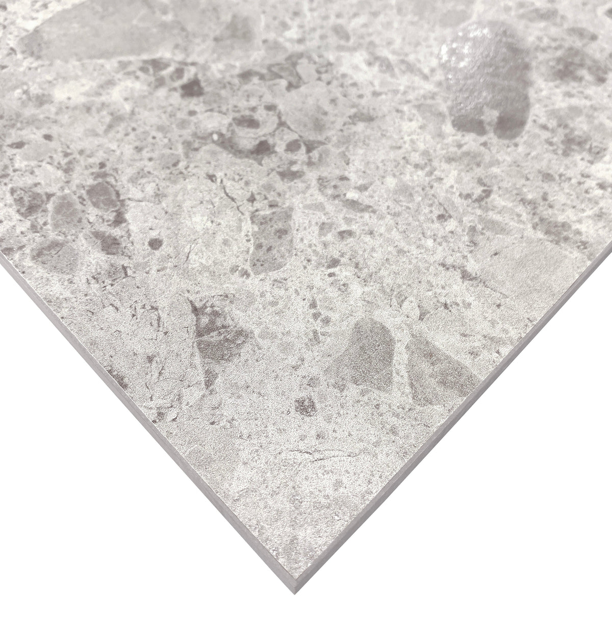 Giorbello (Sample) Ambience Terrazzo Ivory 24-in x 24-in Matte Porcelain Stone Look Floor and Wall Tile
