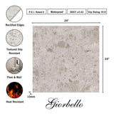 Giorbello Ambience Terrazzo Ivory 24-in x 24-in Matte Porcelain Stone Look Floor Tile (12-sq. ft/ Carton)