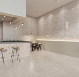 Giorbello Ambience Terrazzo Ivory 24-in x 24-in Matte Porcelain Stone Look Floor Tile (12-sq. ft/ Carton)
