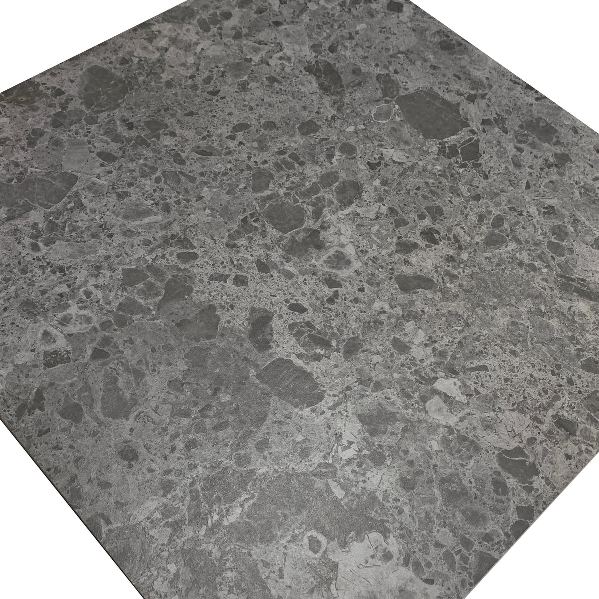 Giorbello Ambience Terrazzo Deep Gray 24-in x 24-in Matte Porcelain Stone Look Floor Tile (12-sq. ft/ Carton)
