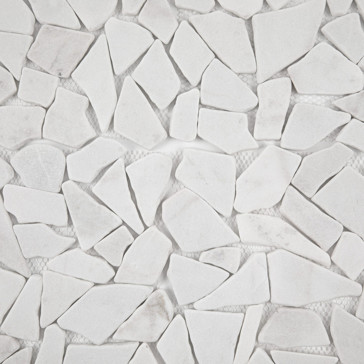 Giorbello (Sample) White 12-in x 12-in Matte Marble Look Floor and Wall Tile