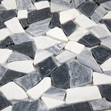 Giorbello (Sample) Gray 12-in x 12-in Matte Marble Circular Marble Look Floor and Wall Tile