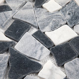 Giorbello Gray 12-in x 12-in Tumbled Natural Stone Marble Random Marble Look Floor Tile (5-sq. ft/ Carton)