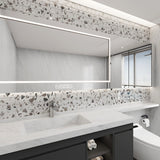 Giorbello Silver Moonstone 3-in x 6-in Glossy Glass Stone Look Wall Tile (5-sq. ft/ Carton)
