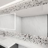 Giorbello Silver Moonstone 3-in x 6-in Glossy Glass Stone Look Wall Tile (5-sq. ft/ Carton)