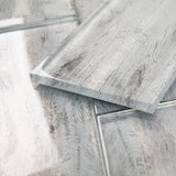 Giorbello Silver Cedar 4-in x 12-in Glossy Glass Wood Look Wall Tile (5-sq. ft/ Carton)