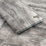 Giorbello (Sample) Platinum Oak 4-in x 12-in Glossy Glass Wood Look Wall Tile