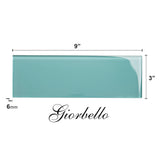 Giorbello Teal 3-in x 9-in Glossy Glass Subway Wall Tile (5-sq. ft/ Carton)