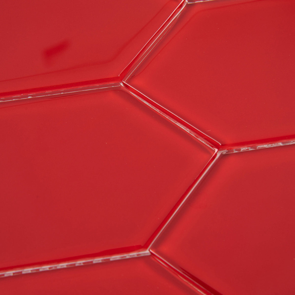 Giorbello Picket Hexagon Ruby Red 3-in x 9-in Glossy Glass Subway Wall Tile (5.8-sq. ft/ Carton)