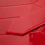 Giorbello (Sample) Ruby Red 3-in x 9-in Glossy Glass Subway Wall Tile