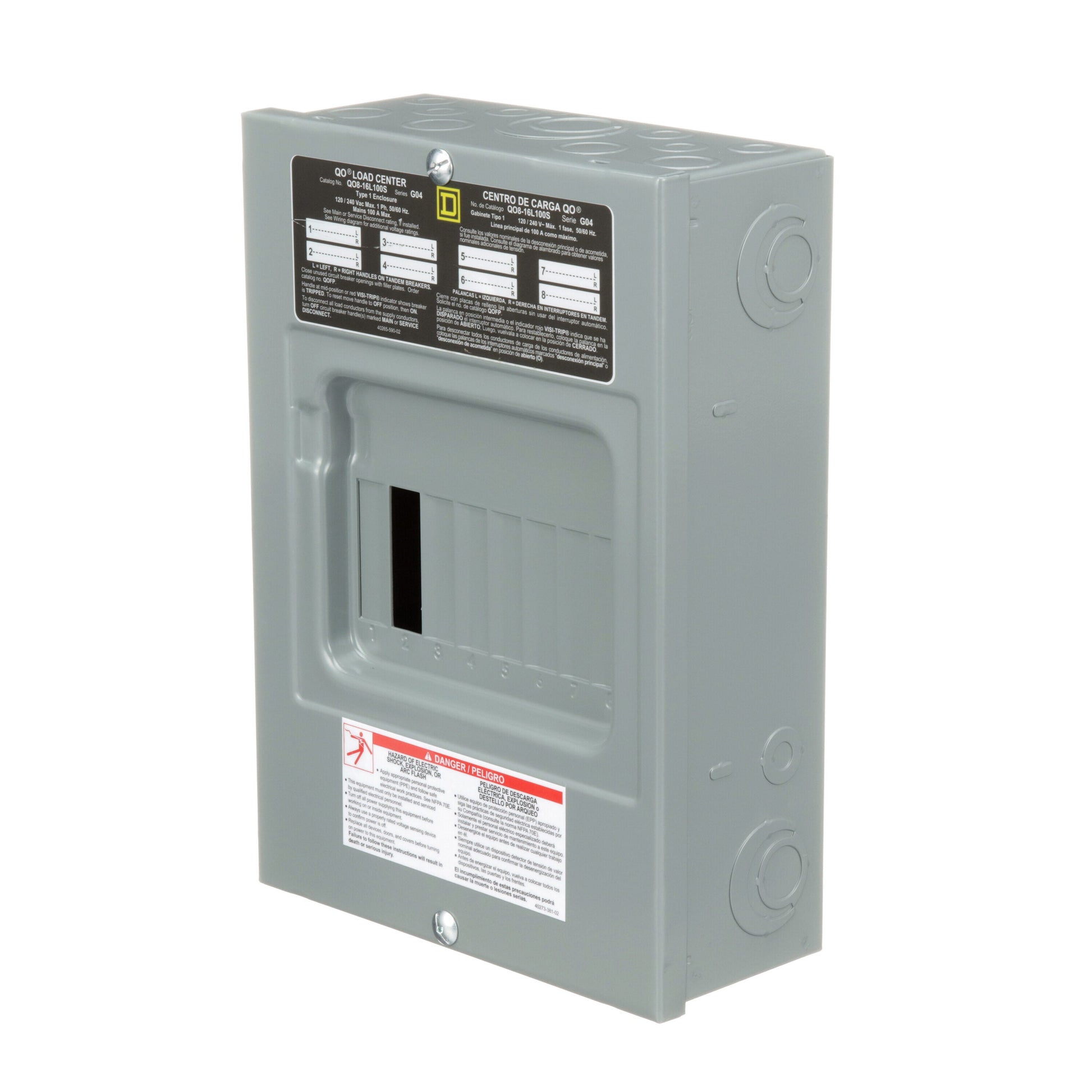 Square D Square D QO Brand Only 100-Amp 8-space load center - interior view