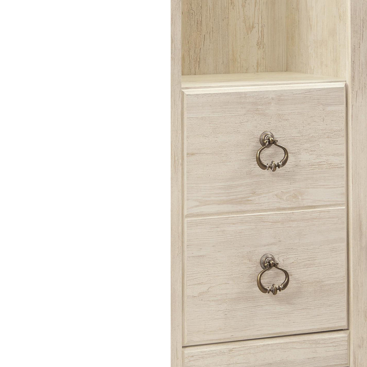 Benzara Contemporary/Modern White Wood Curio Cabinet