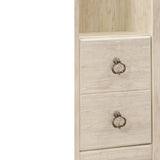 Benzara Contemporary/Modern White Wood Curio Cabinet