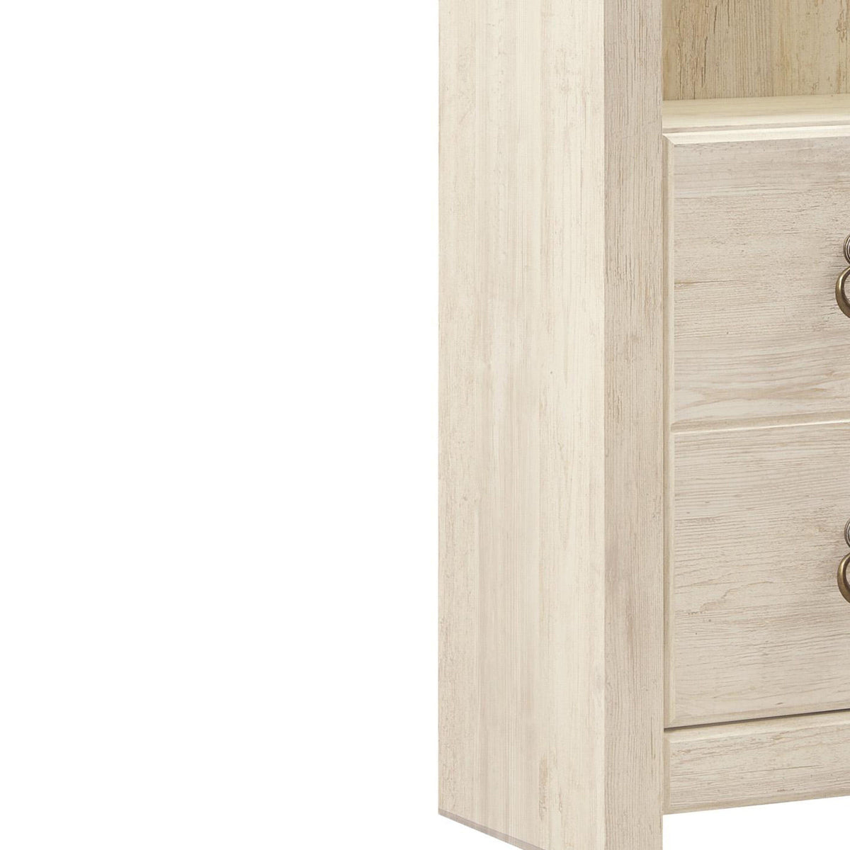 Benzara Contemporary/Modern White Wood Curio Cabinet