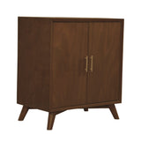 Benzara 32-in x 36-in Brown Square Bar Cabinet