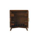 Benzara 32-in x 36-in Brown Square Bar Cabinet