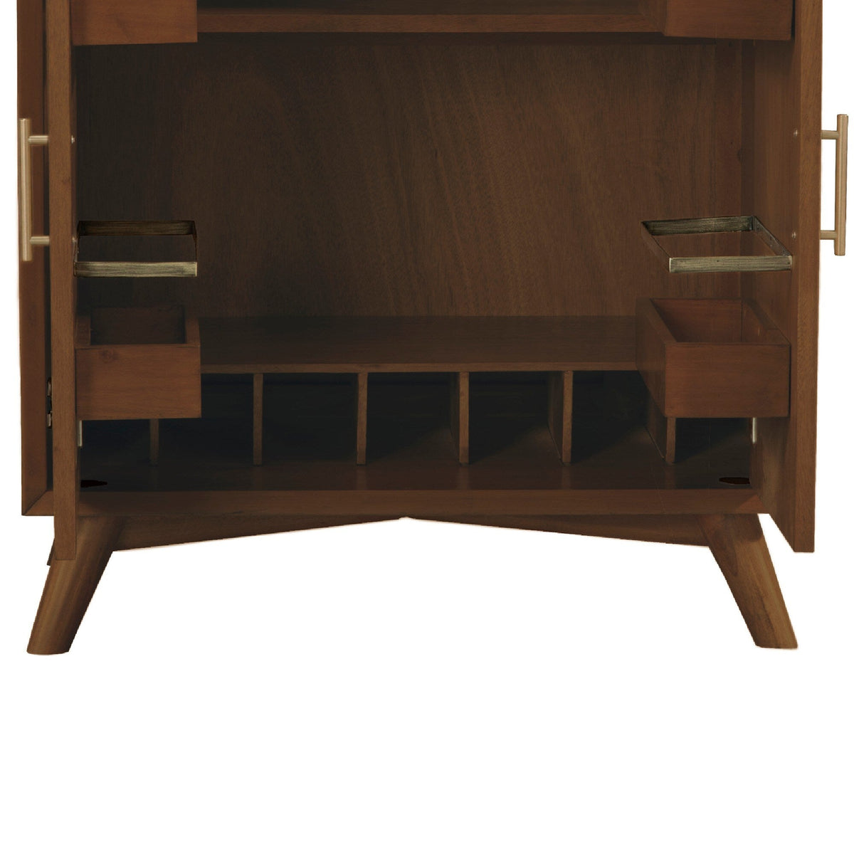Benzara 32-in x 36-in Brown Square Bar Cabinet