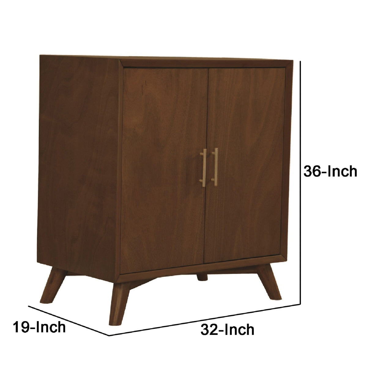 Benzara 32-in x 36-in Brown Square Bar Cabinet