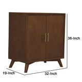 Benzara 32-in x 36-in Brown Square Bar Cabinet