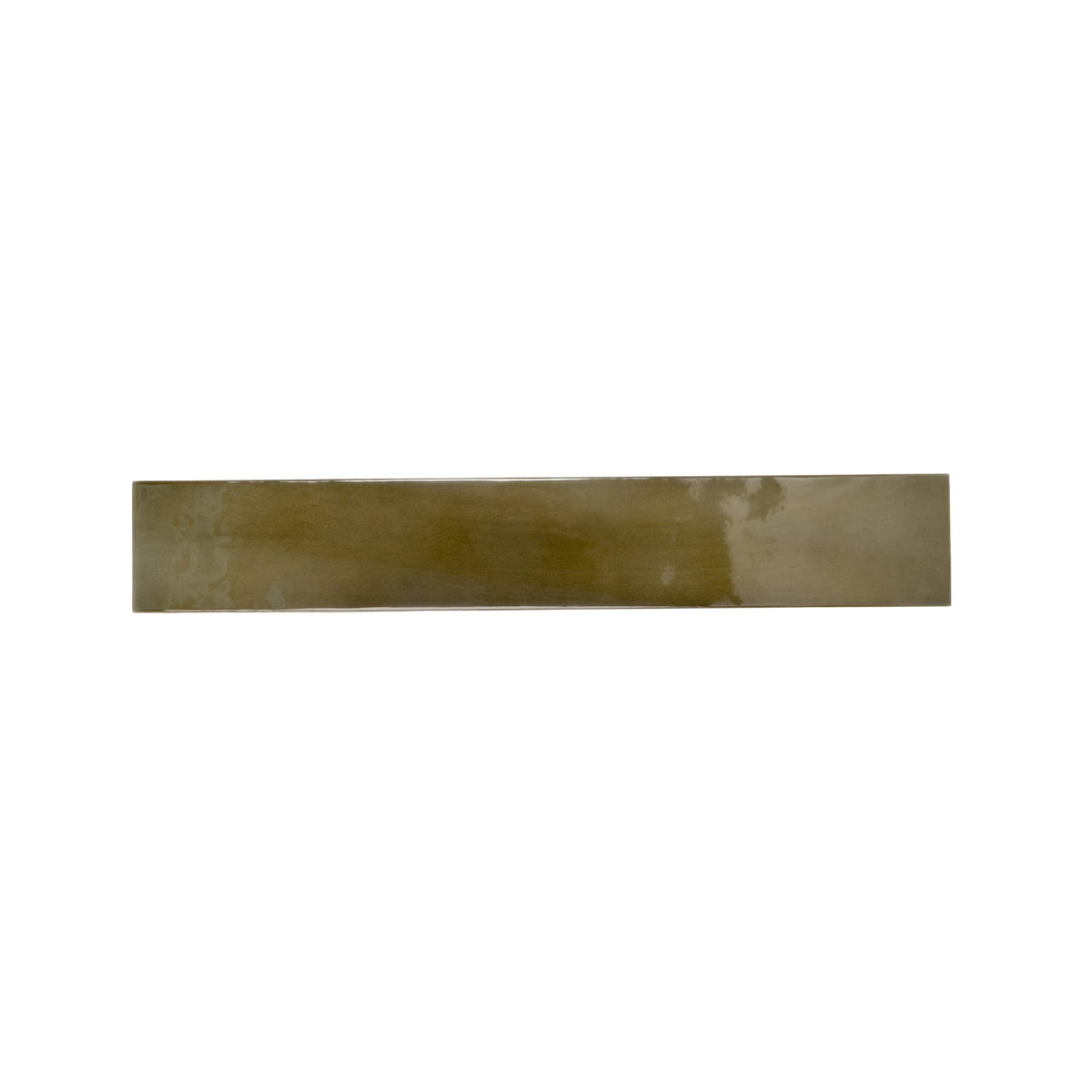 Apollo Tile Silken Olive Green 3-in x 16-in Glossy Ceramic Brick look Wall Tile product image