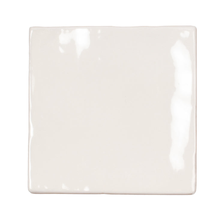 Apollo Tile Silken Ivory White 4-in x 4-in Glossy Ceramic Stone Look Floor and Wall Tile (5.38-sq. ft/ Carton)