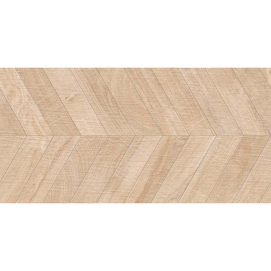 Apollo Tile Bois Maple 24-in x 48-in Matte Porcelain Chevron Wood Look Floor and Wall Tile (15.49-sq. ft/ Carton)