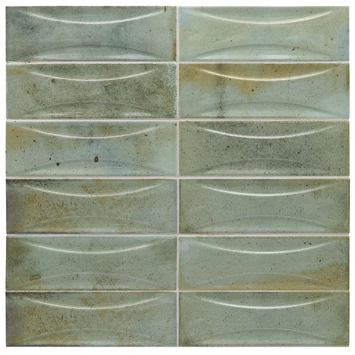 Apollo Tile Antiek Sage Green 3-in x 8-in Glossy Ceramic Patterned Floor and Wall Tile product image