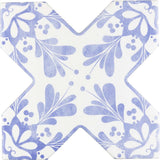 Apollo Tile Siena Cornflower Blue 6-in x 6-in Matte Ceramic Patterned Floor and Wall Tile (5.37-sq. ft/ Carton)