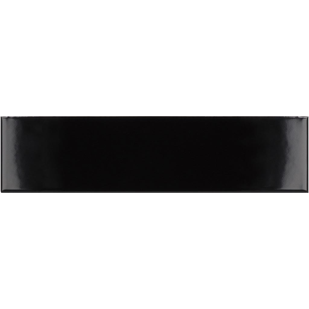 Apollo Tile Arte Black 2-in x 8-in Glossy Ceramic Brick Look Floor and Wall Tile (5.38-sq. ft/ Carton)