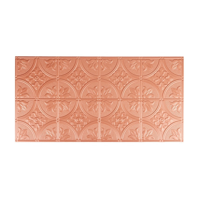 Dimensions 4-ft x 2-ft Copper Polystyrene Surface-mount Ceiling Tile (1-Pack, 8-sq ft / Case)