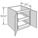 Shenandoah PRO Express Breckenridge 30-in W x 34.5-in H x 24-in D Stone Full Overlay Base Fully Assembled Plywood Cabinet (Recessed Panel Shaker Door Style)